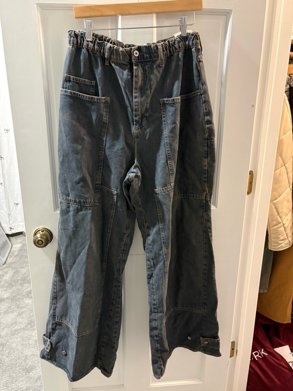 Free people crvy wide leg jeans NWOT XL - Picture 2 of 4